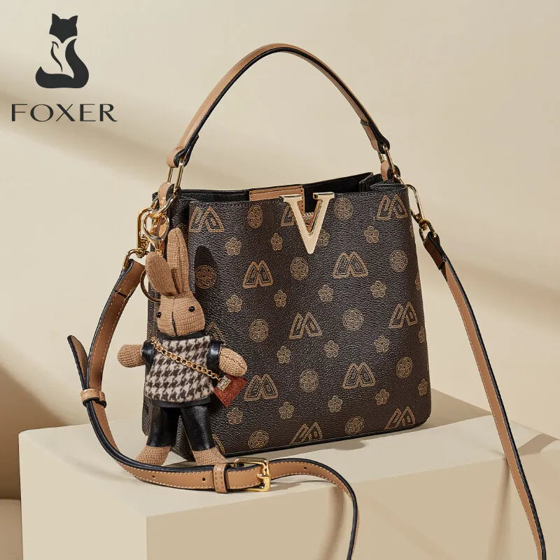 Bolso Bucket FOXER 2025 - Lujo Monogram Bandolera con Toque Juguetón