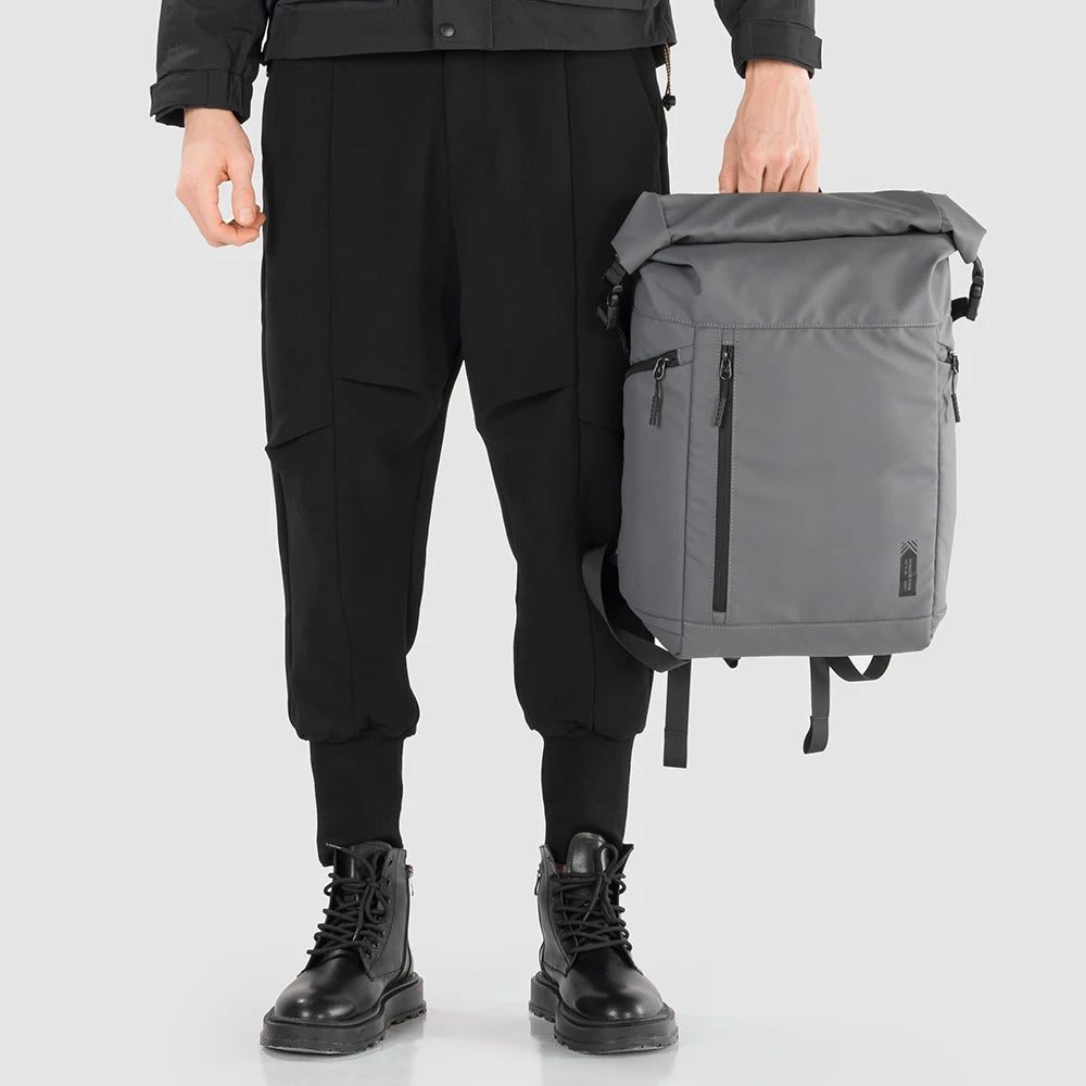 Mochila Kingsons 2025 Roll-Top Tech - Versatilidad y Estilo Técnico 1515,6 pulgadas para portátil