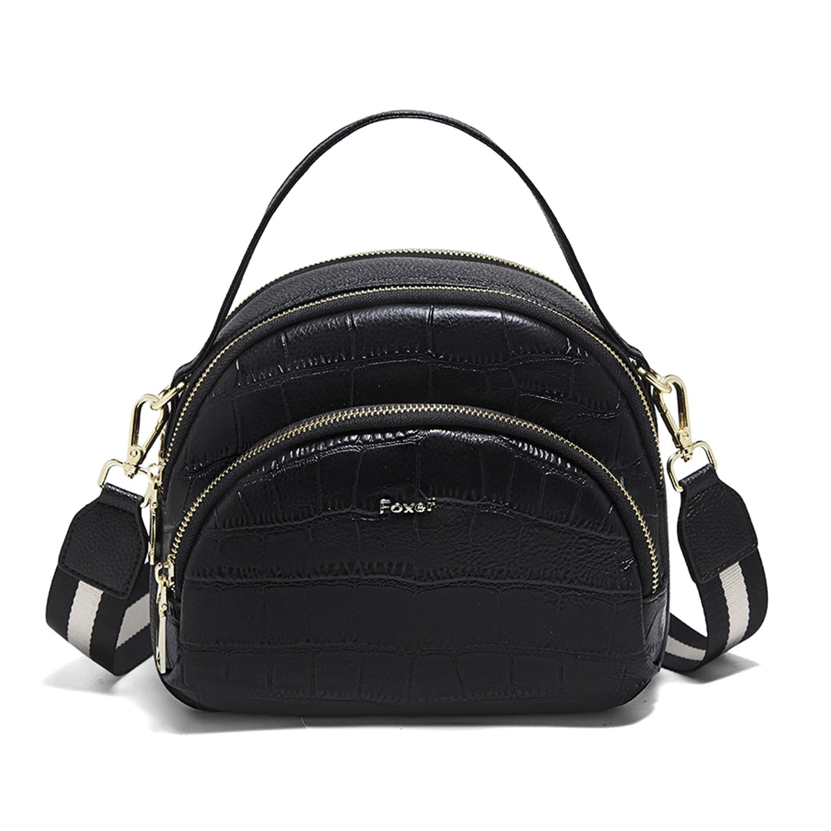 Bolso Crossbody "Triple Zip" de FOXER Otoño e Invierno- Funcionalidad de Lujo