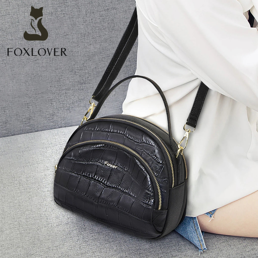 Bolso Crossbody "Triple Zip" de FOXER Otoño e Invierno- Funcionalidad de Lujo
