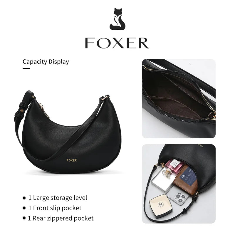 FOXER 2025 Bolso Media Luna: El Regreso del Minimalismo '90s