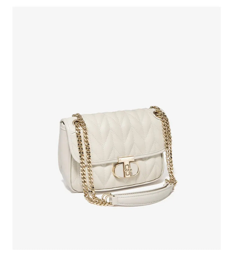 Bolso Clásico para mujer FOXER Fashion 2025  - Acolchado y Cadena Dorada