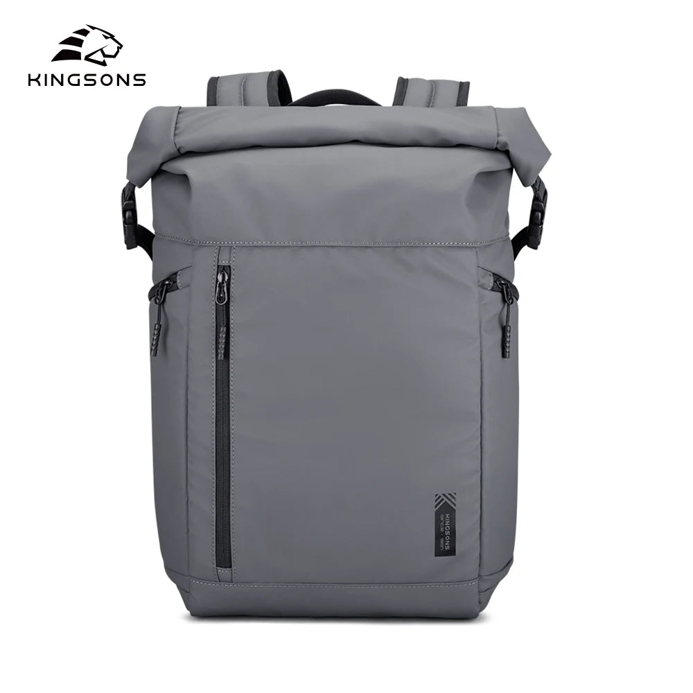 Mochila Kingsons 2025 Roll-Top Tech - Versatilidad y Estilo Técnico 1515,6 pulgadas para portátil