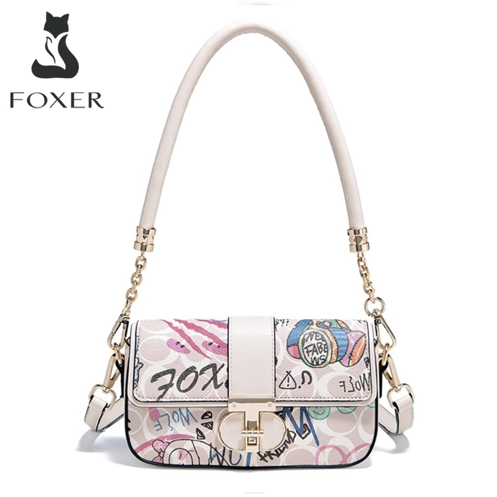 Bolso Baguette FOXER 2025 para mujer- Estilo Street Art y Graffiti