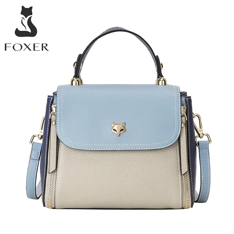 FOXER Original Bolso de Mano y hombro cruzado "Color Block" - Elegancia Compacta