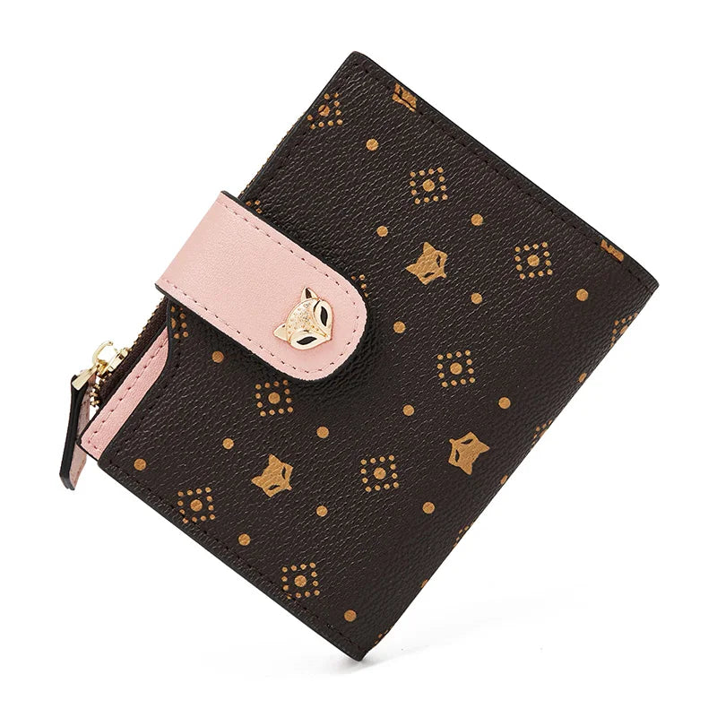Cartera Plegable FOXER "Monograma Mini" Bicolor para mujer- Tarjetero Monedero