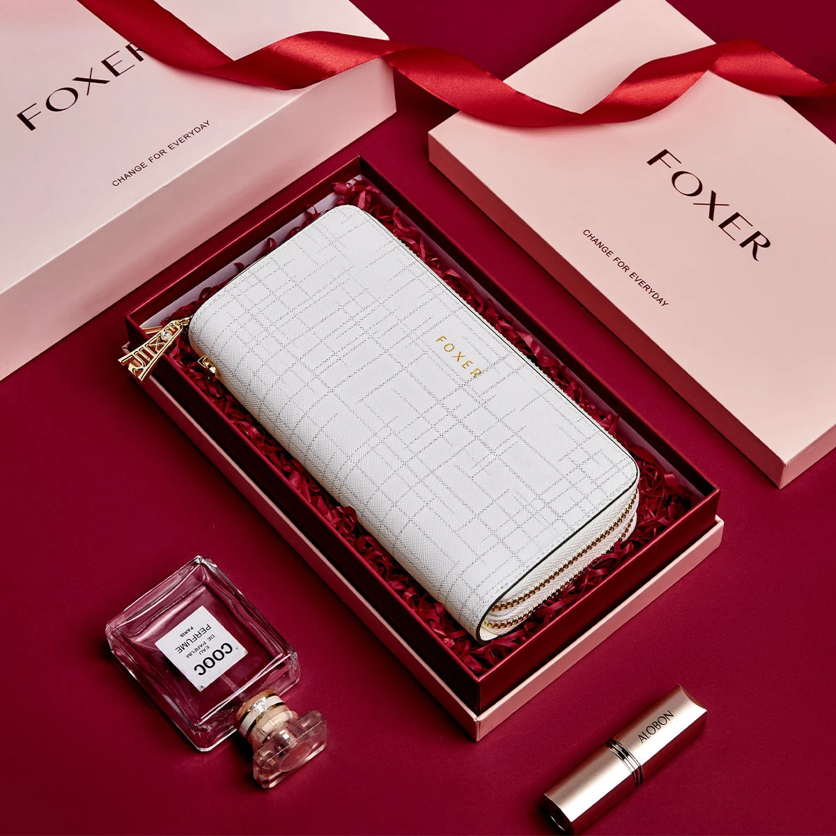 Billetera Larga FOXER para damas: Organización Premium en colores Glaciares