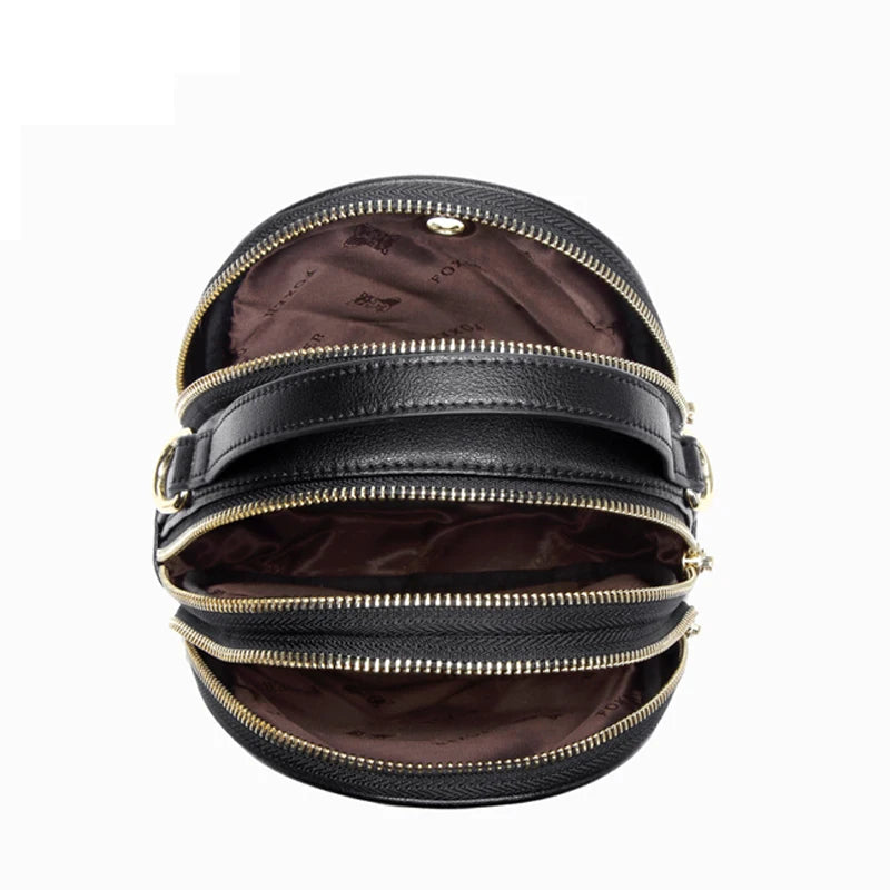 FOXER - Bolso Crossbody Oval "Golden Fox" - Elegancia en Curvas