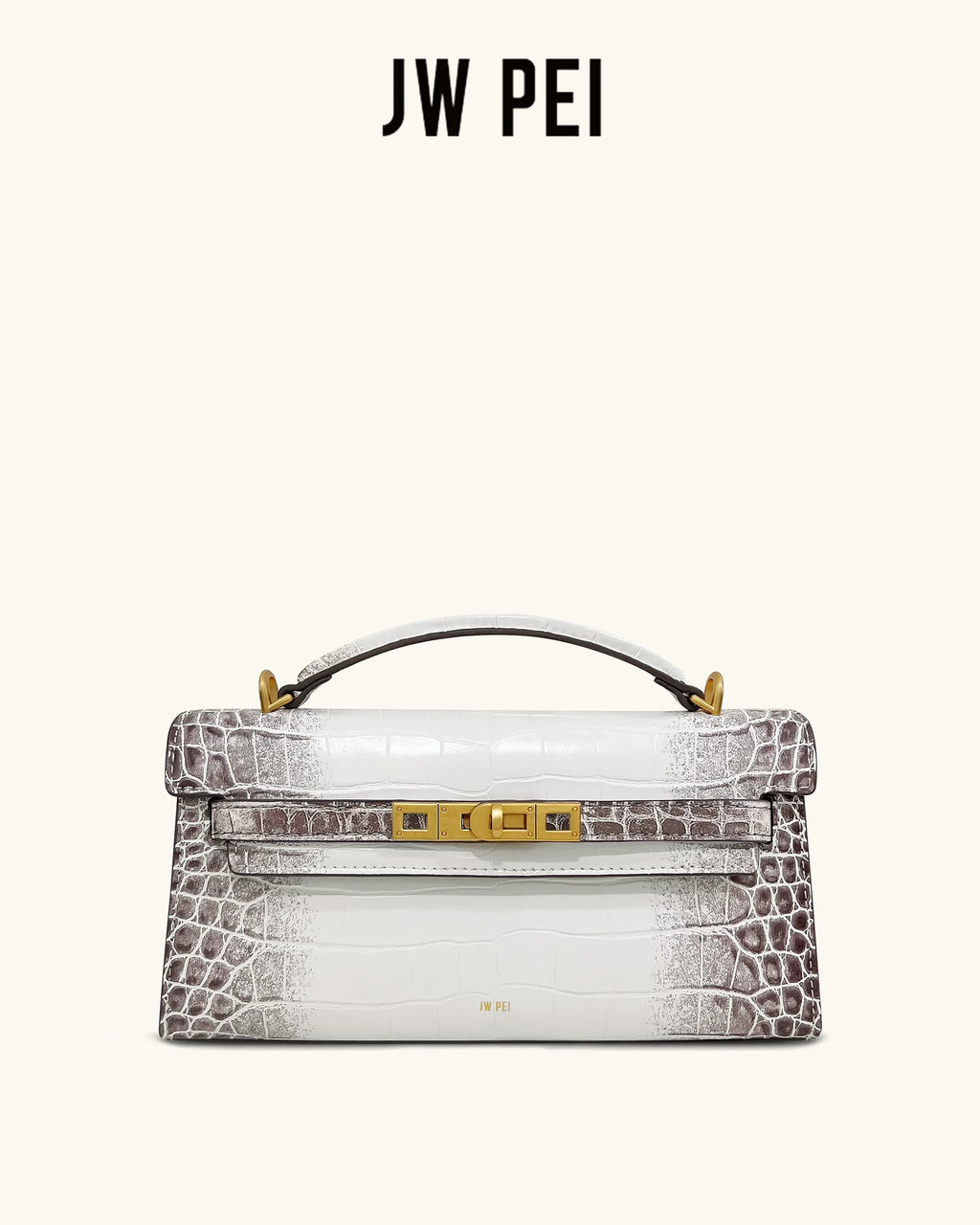 JW PEI Nuevo Bolso de Mano "Haro" de JW PEI - Gradiente Croco White & Grey