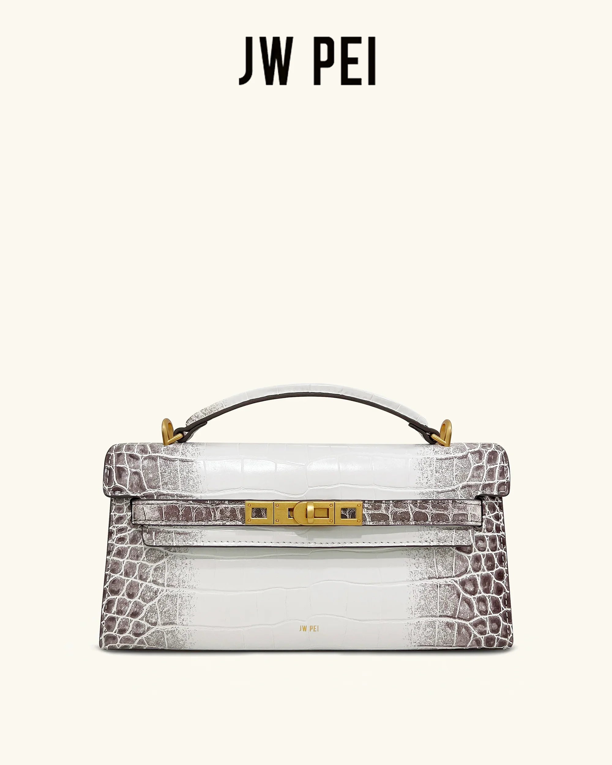 JW PEI Nuevo Bolso de Mano "Haro" de JW PEI - Gradiente Croco White & Grey