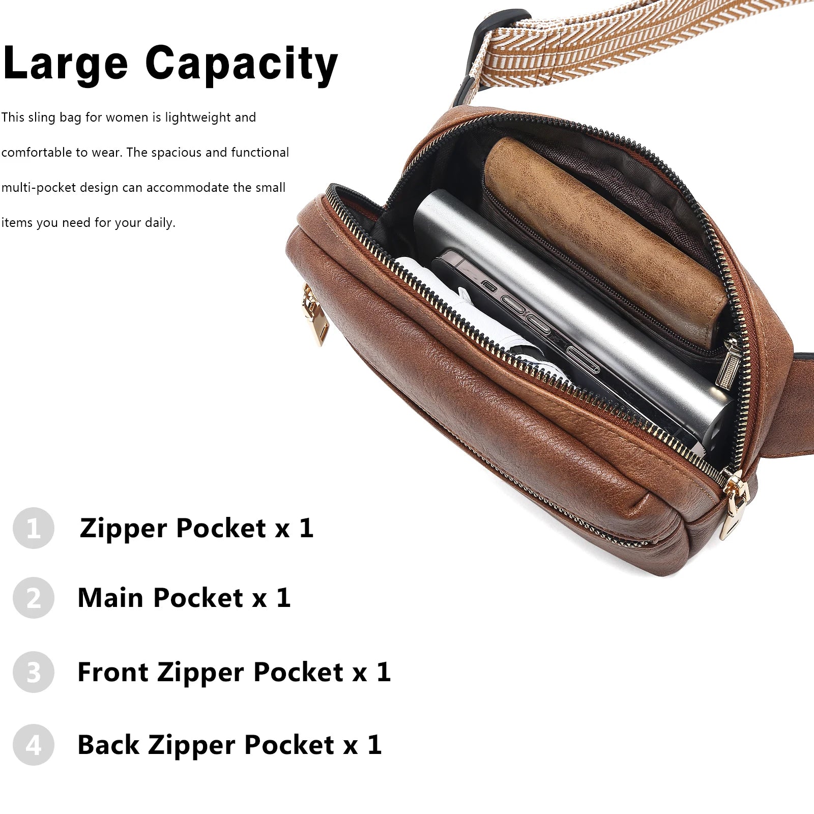 Bandolera FOXER 2025 de Textura Suave: Comodidad y Tendencia Casual