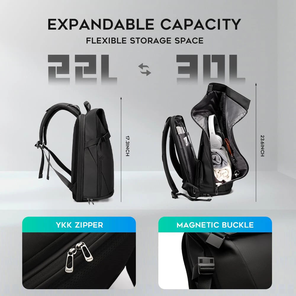 Mochila Multifuncional BANGE Armor Roll-Top - Seguridad y Versatilidad Urbana