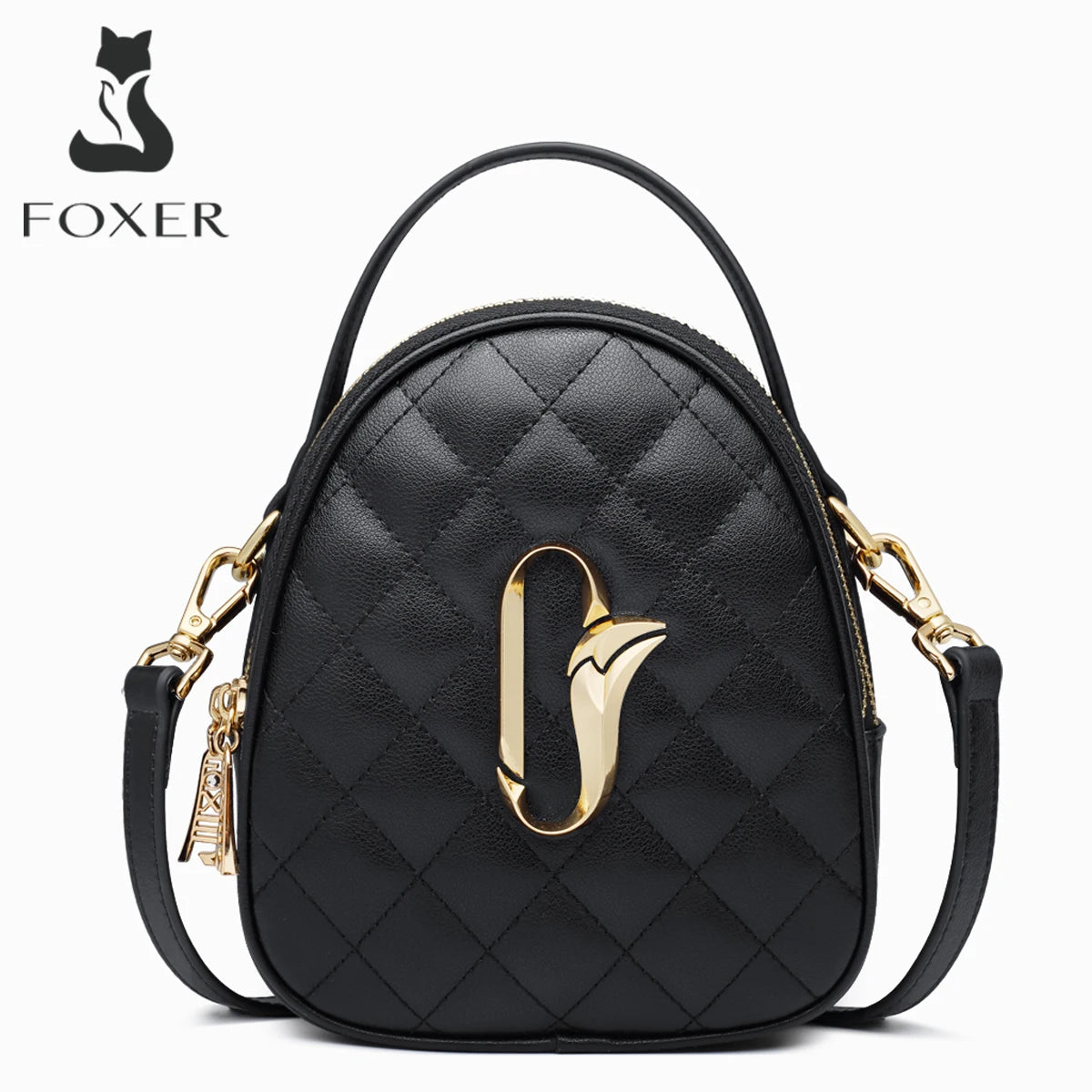 FOXER - Bolso Crossbody Oval "Golden Fox" - Elegancia en Curvas