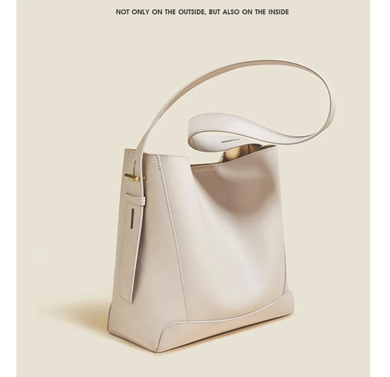 FOXER-Leather Classic Women Shoulder Bag 2025- Cubo "Minimalista Elegante" de Piel Suave